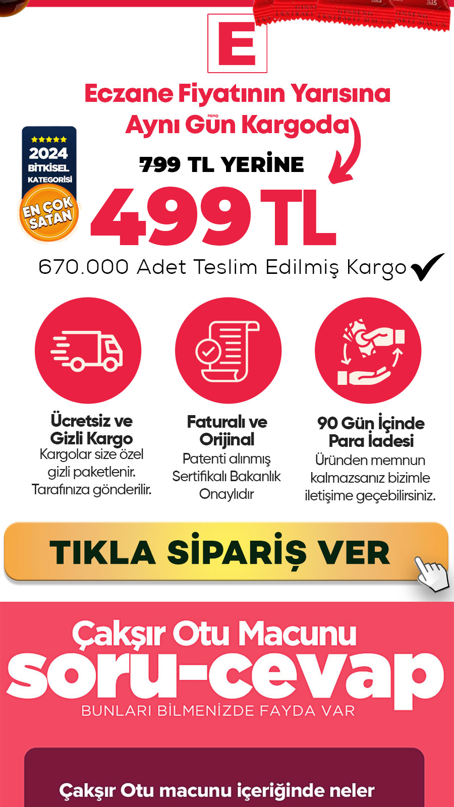 Çakşır Macunu Şaset 12'li - TR